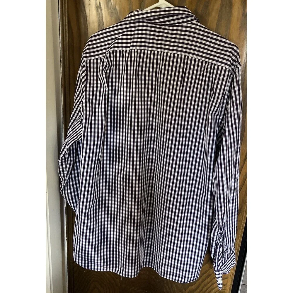 J. Crew Haberdashery Shirthings Men’s Button Down Shirt Purple/white Gingham XL